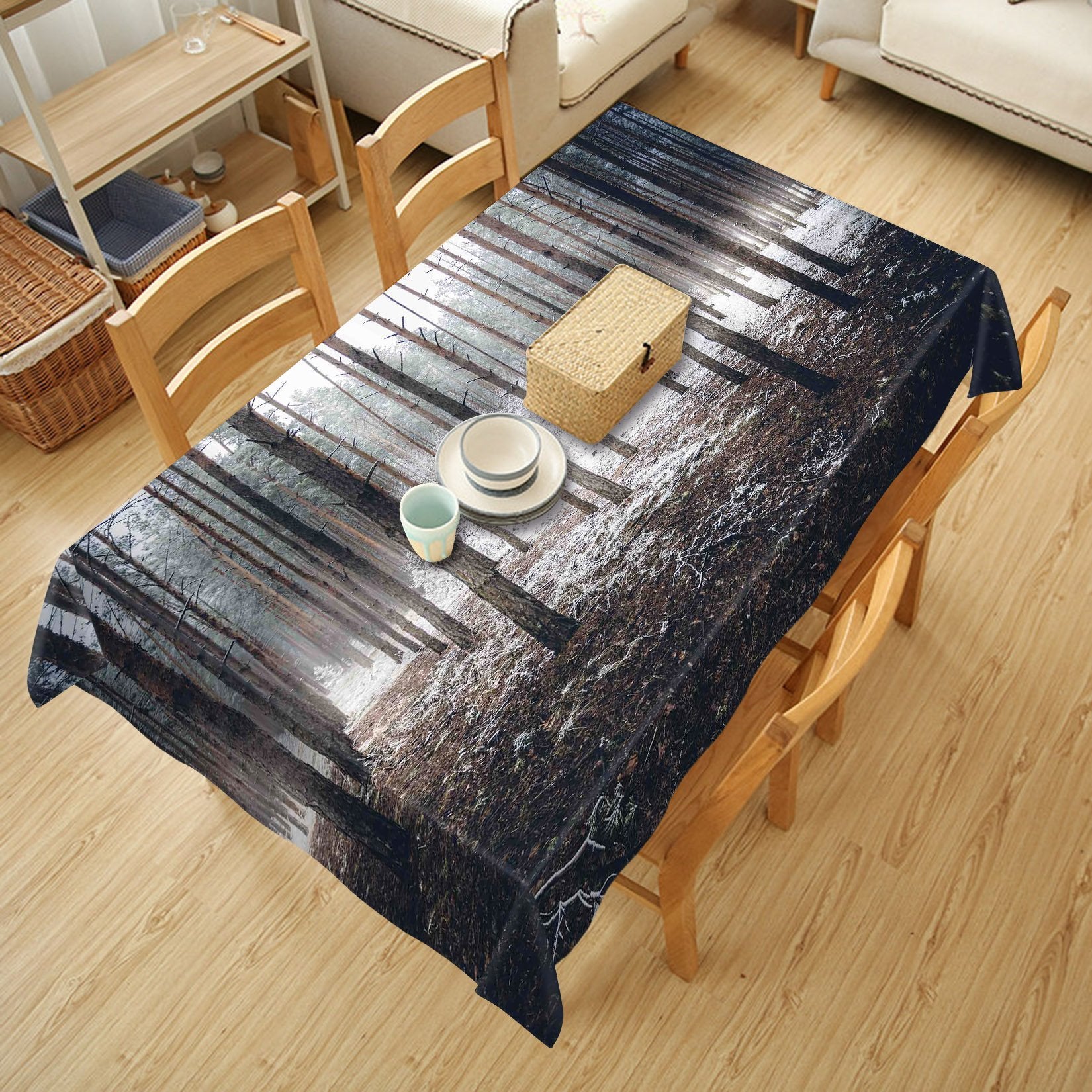3D Frozen Forest 470 Tablecloths Wallpaper AJ Wallpaper 