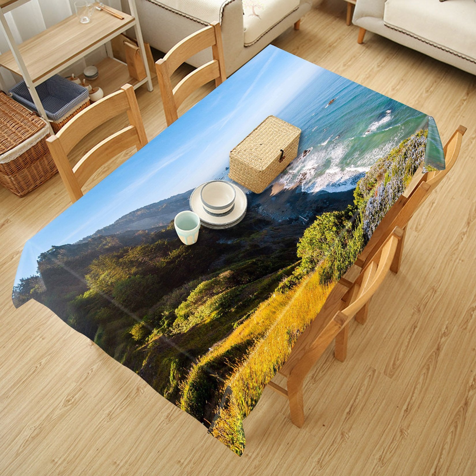 3D Coast Scenery 773 Tablecloths Wallpaper AJ Wallpaper 
