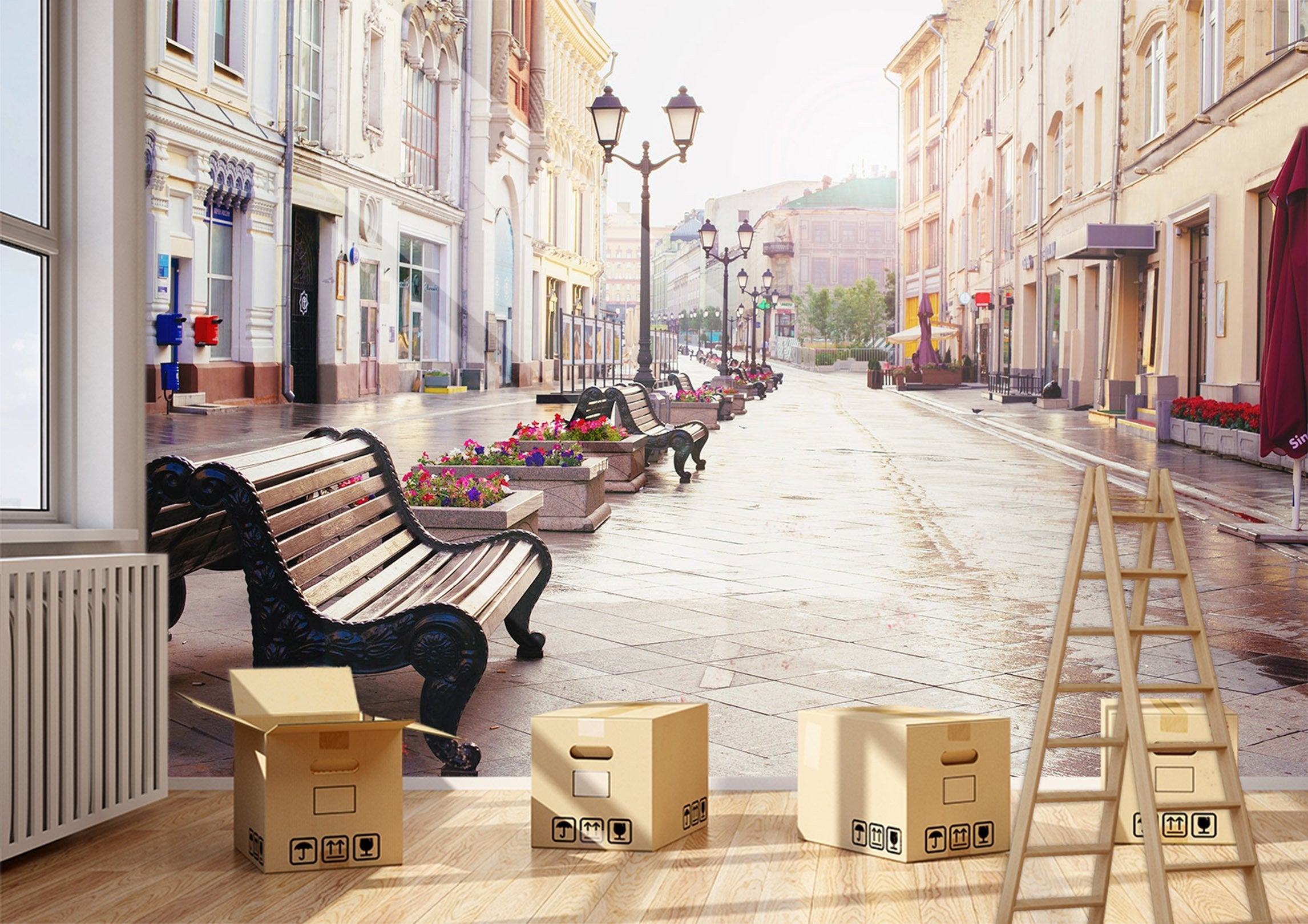 3D Street Chair 682 Wallpaper AJ Wallpaper 2 