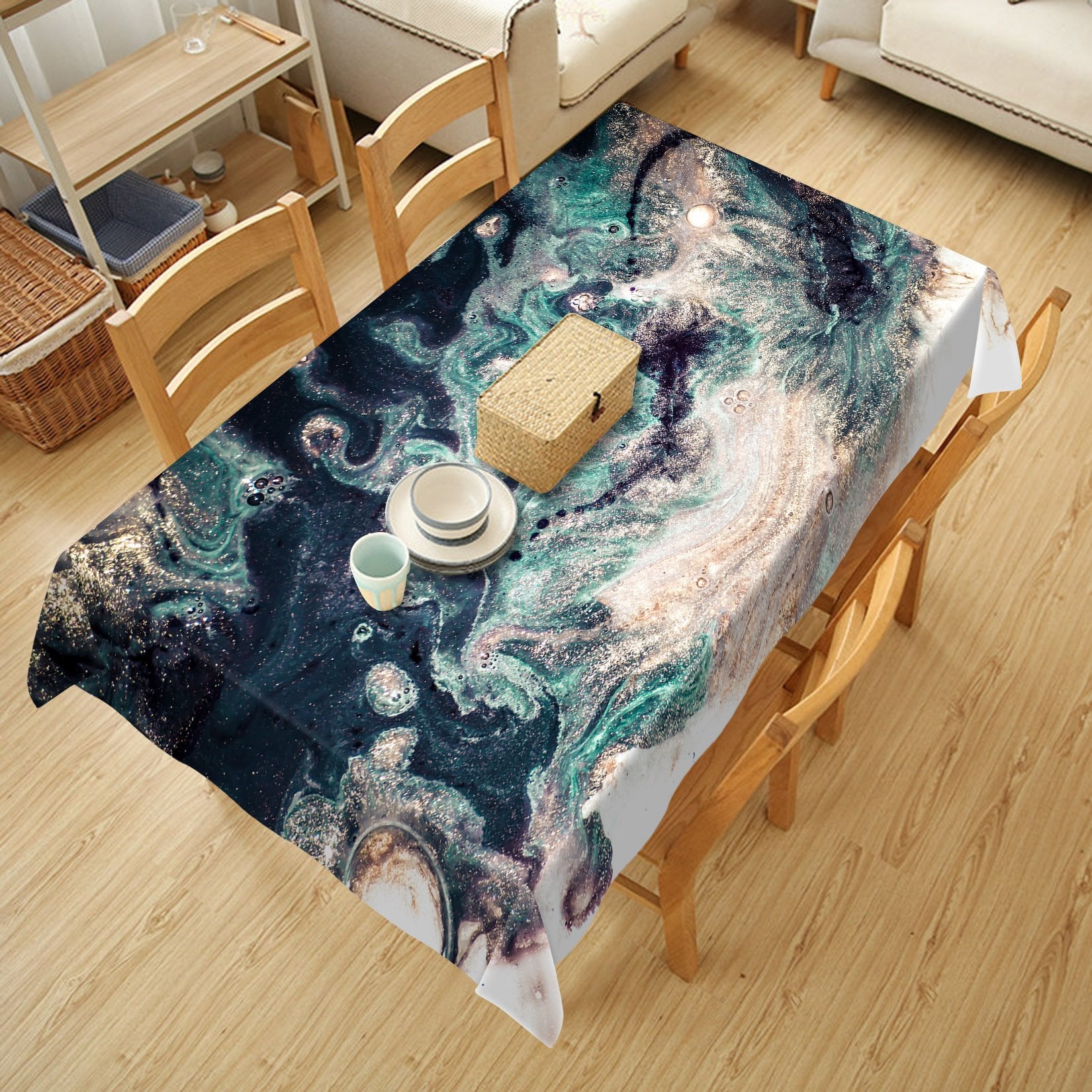 3D Flow Abstract Pattern 59 Tablecloths Wallpaper AJ Wallpaper 