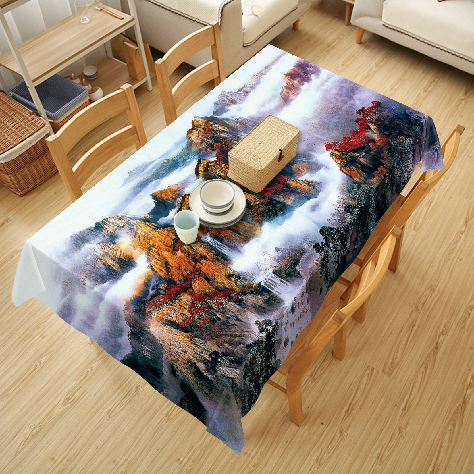 3D Mountains Clouds 106 Tablecloths Wallpaper AJ Wallpaper 