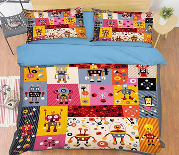 3D Colorful Robot 085 Bed Pillowcases Quilt Wallpaper AJ Wallpaper 
