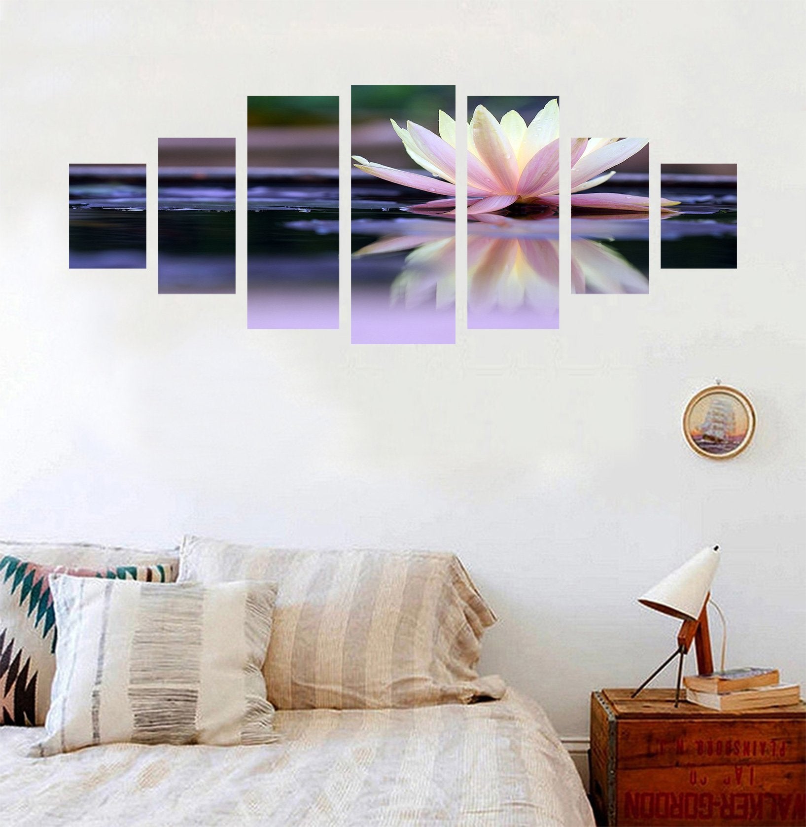 3D Beautiful Lotus 015 Unframed Print Wallpaper Wallpaper AJ Wallpaper 