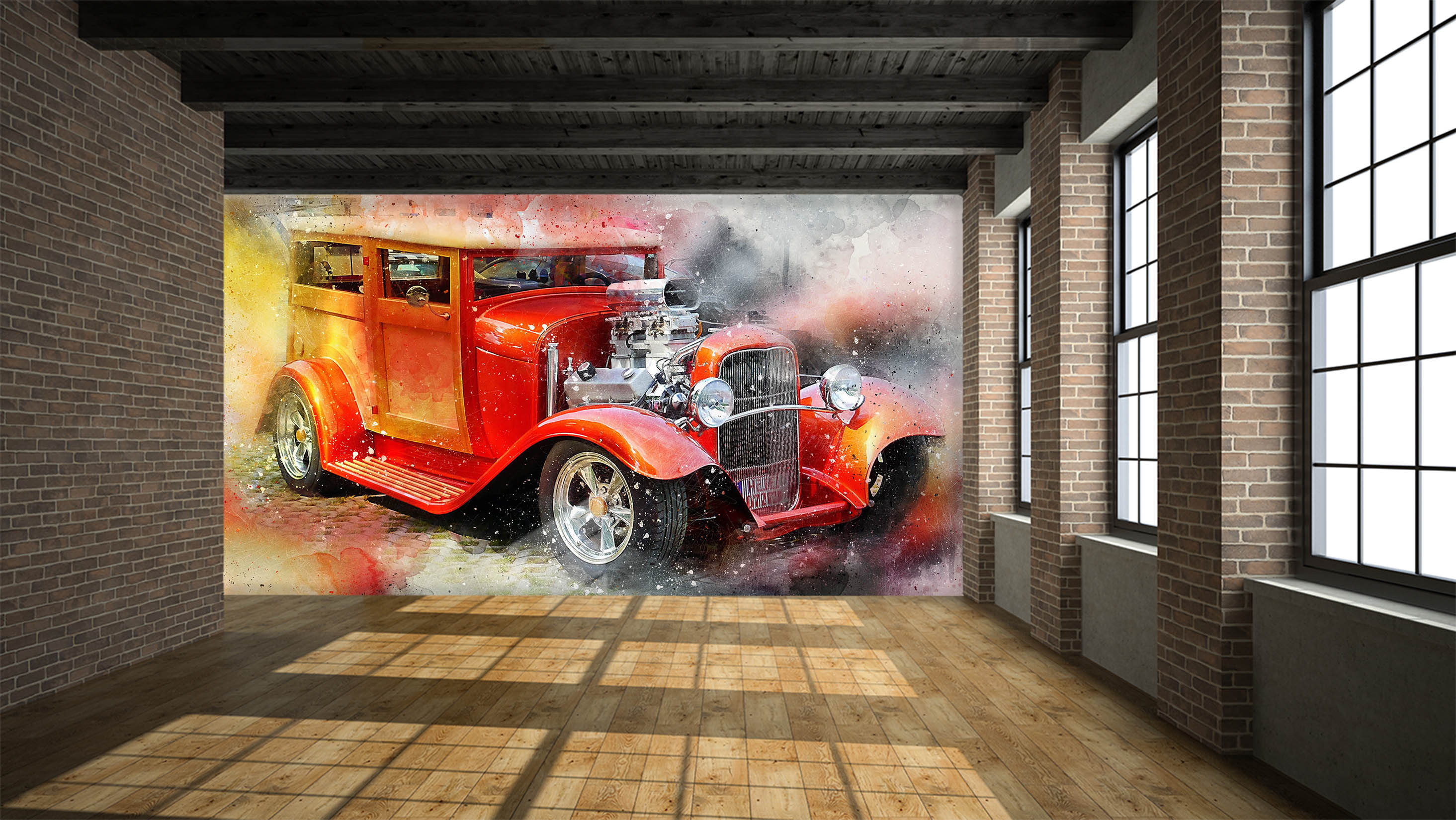 3D Llight Car 940 Vehicle Wall Murals Wallpaper AJ Wallpaper 2 