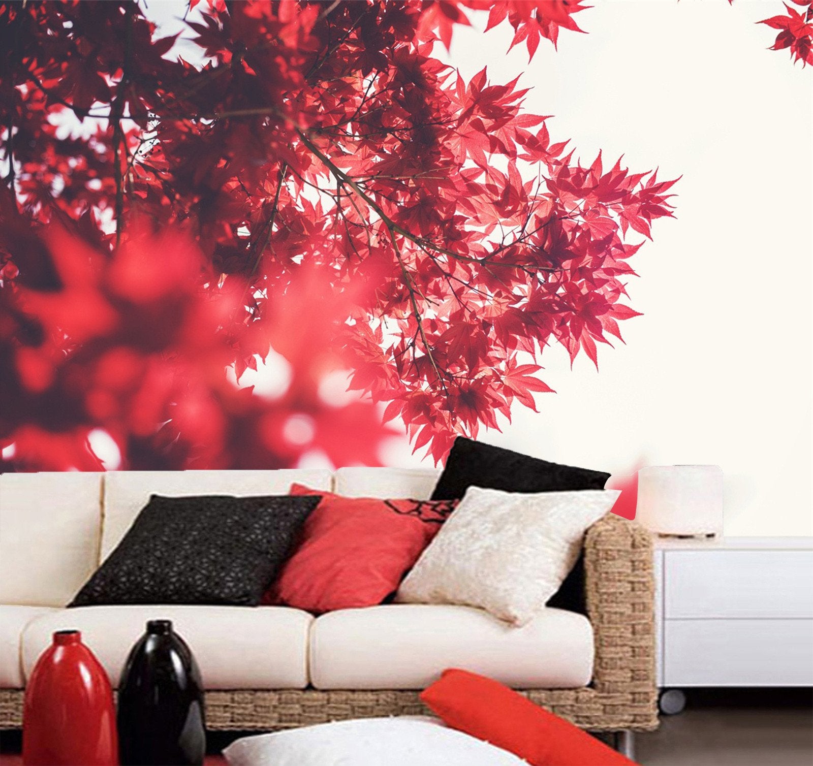 3D Red Maple Leaves 87 Wallpaper AJ Wallpaper 2 