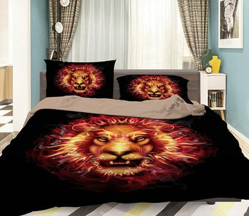 3D Lions Majesty 091 Bed Pillowcases Quilt Wallpaper AJ Wallpaper 