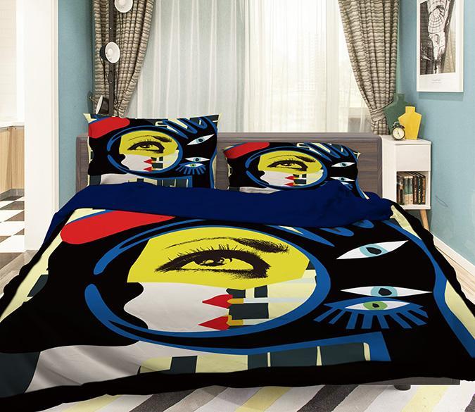 3D One Eye 094 Bed Pillowcases Quilt Wallpaper AJ Wallpaper 