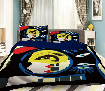 3D One Eye 094 Bed Pillowcases Quilt Wallpaper AJ Wallpaper 