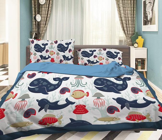 3D Deep Sea Fish 097 Bed Pillowcases Quilt Wallpaper AJ Wallpaper 