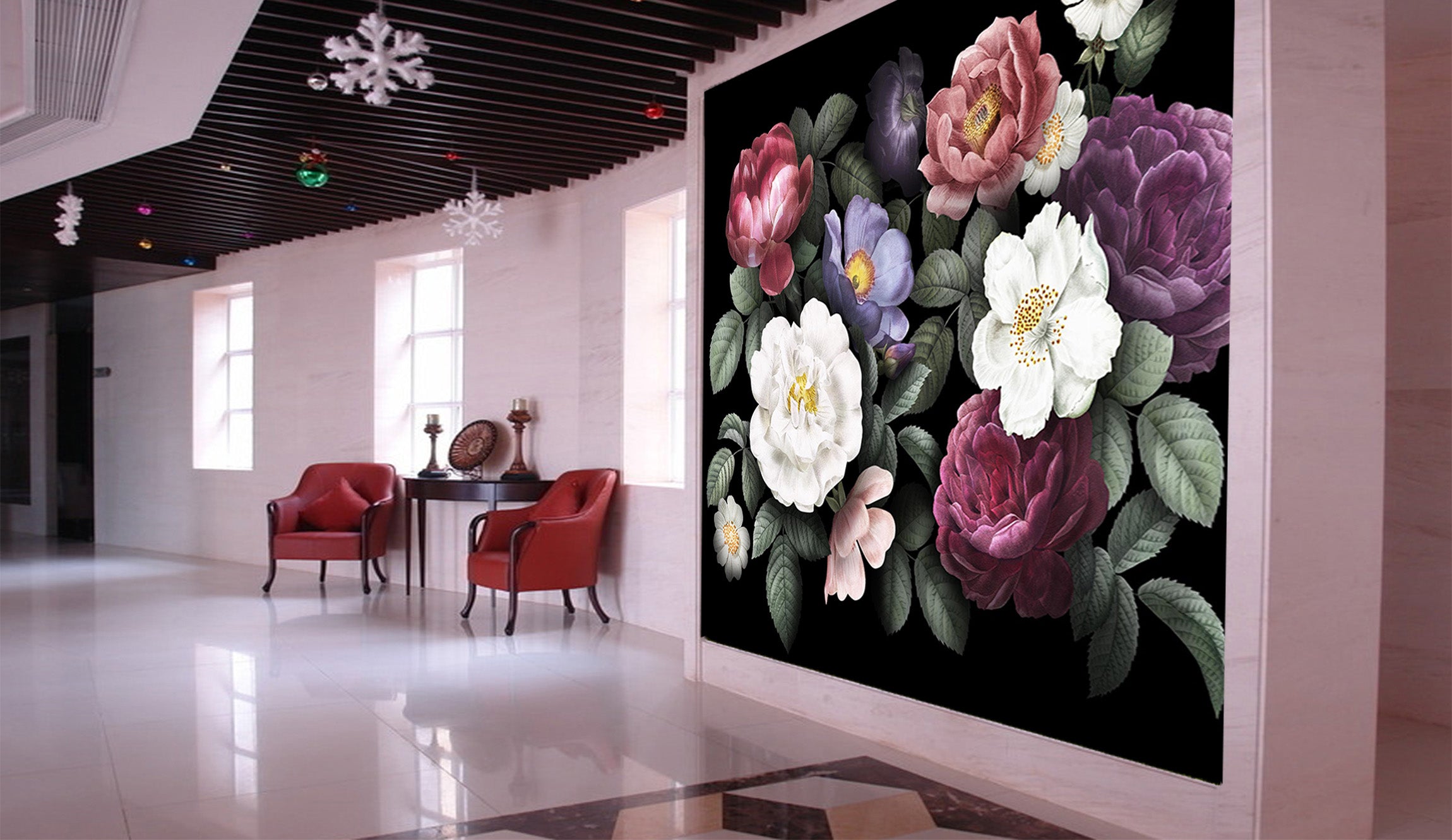 3D Colored Flower 116 Wall Murals