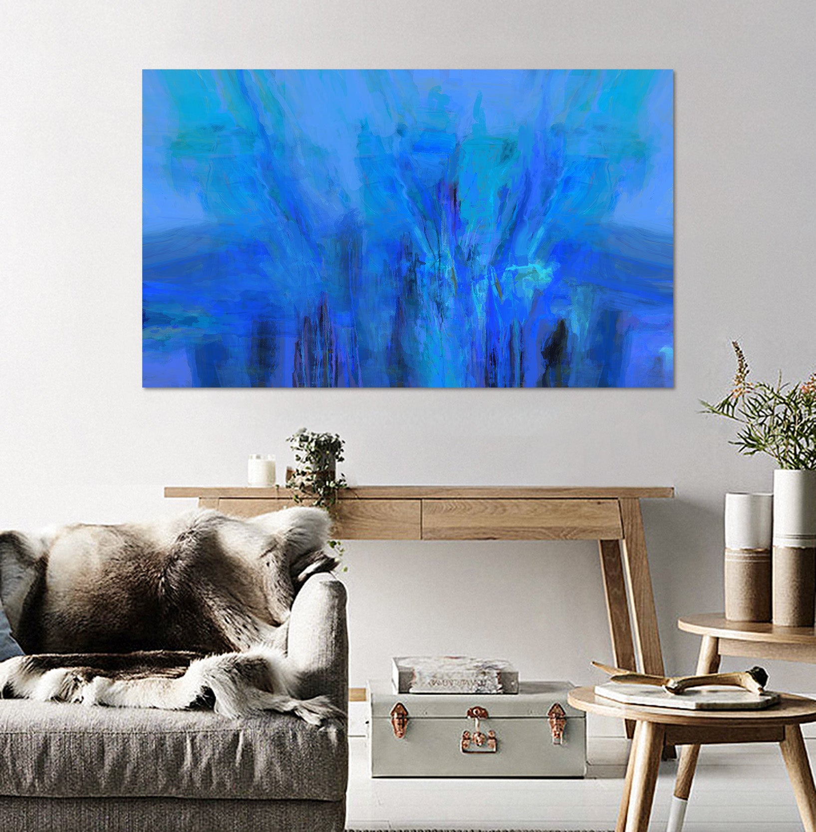 3D Blue Graffiti 022 Michael Tienhaara Wall Sticker