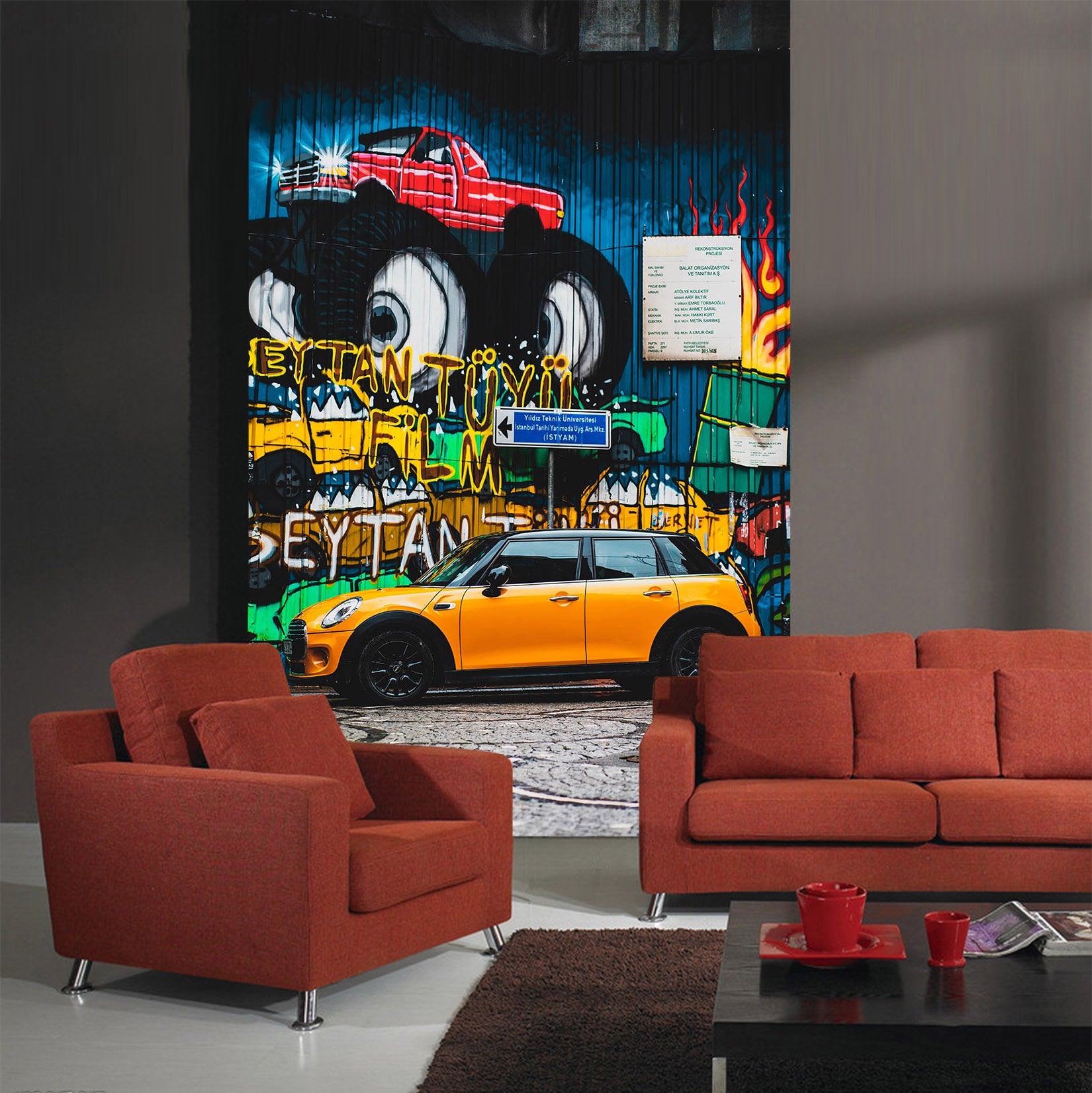 3D Automotive Wall 428 Vehicle Wall Murals