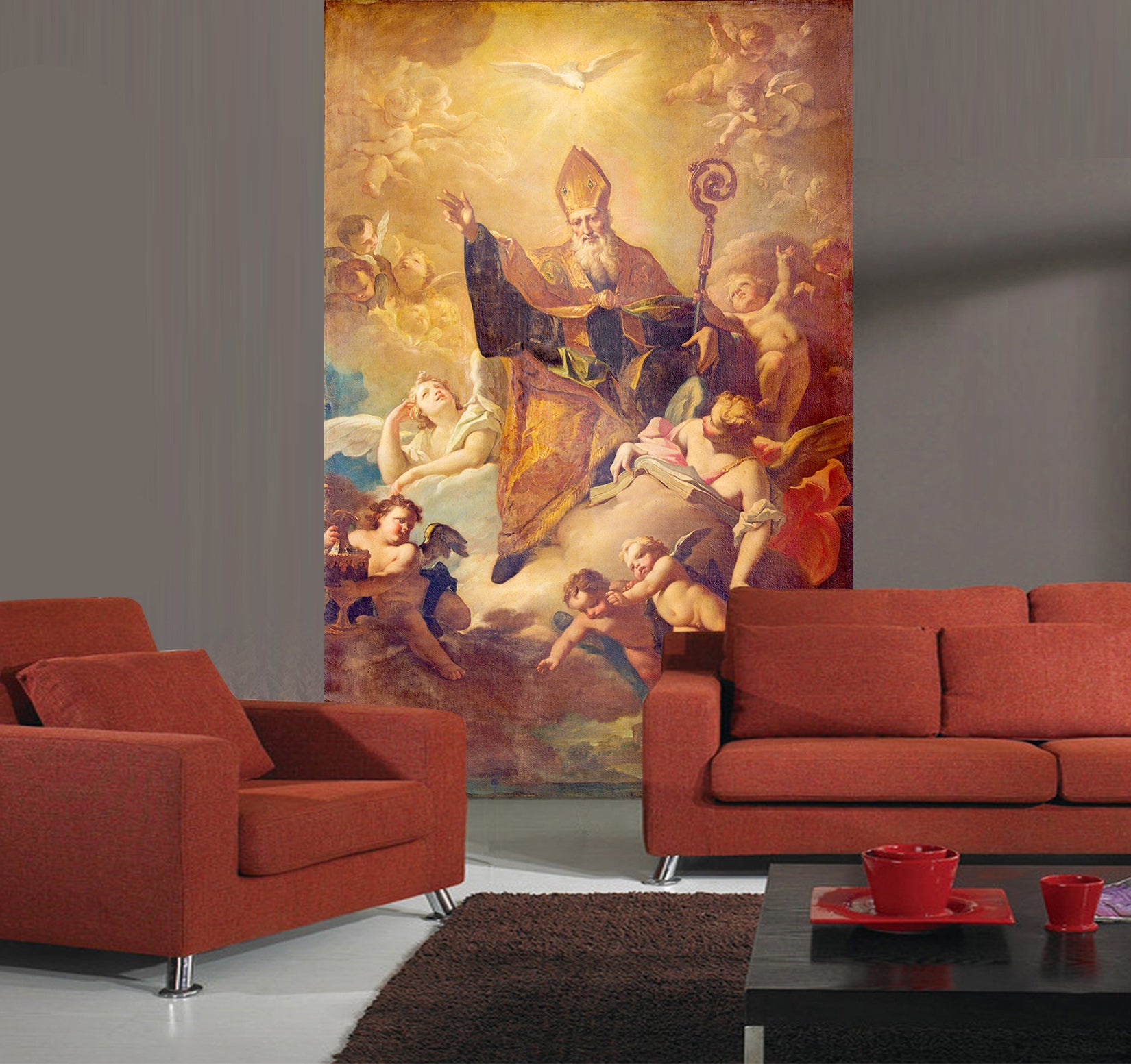 3D Golden Angel 1619 Wall Murals