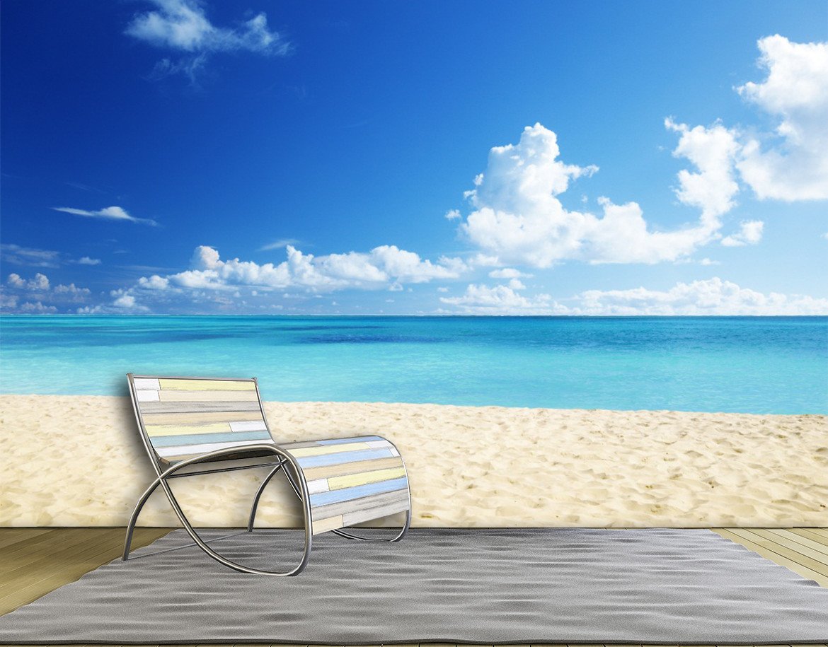 3D Sand Beach Blue Sky 664 Wallpaper AJ Wallpaper 