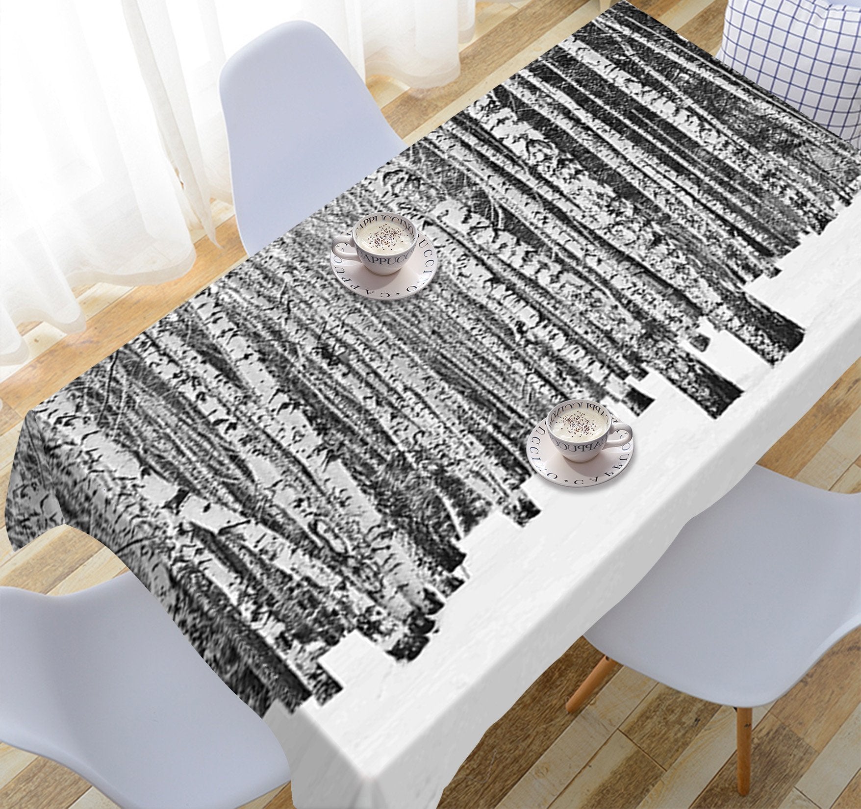 3D Snow Forest Scenery 745 Tablecloths Wallpaper AJ Wallpaper 