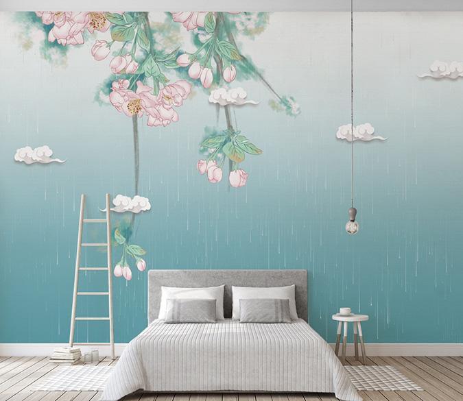 3D Raining Flower 166 Wallpaper AJ Wallpaper 