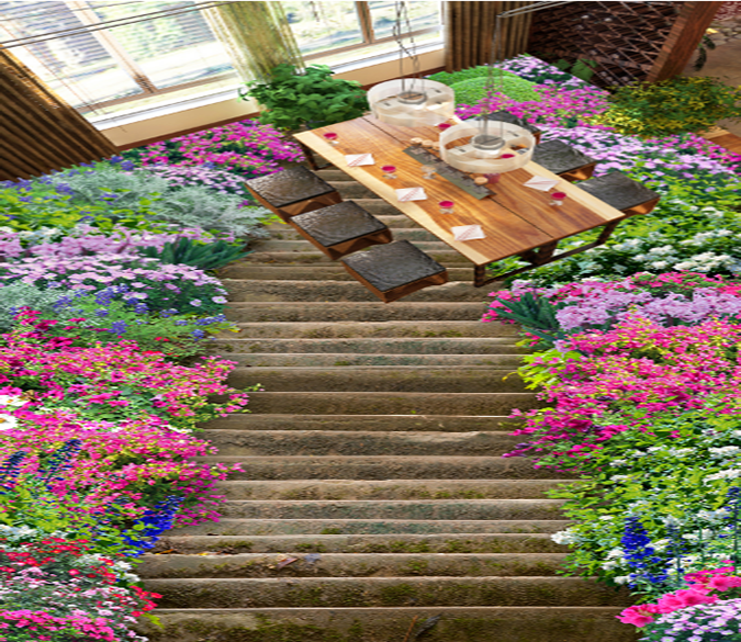 3D Staircase 040 Floor Mural Wallpaper AJ Wallpaper 2 