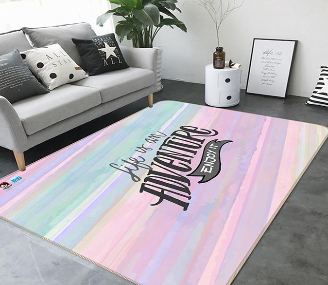 3D Red English 236 Non Slip Rug Mat Mat AJ Creativity Home 