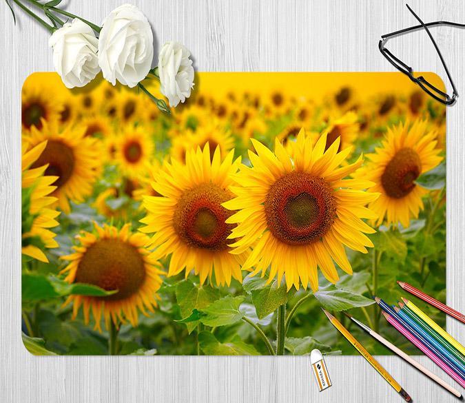 3D Sunflower Tussock 124 Desk Mat Mat AJ Creativity Home 