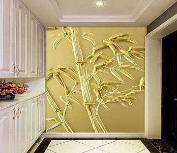 3D Golden Bamboo 494 Wallpaper AJ Wallpaper 