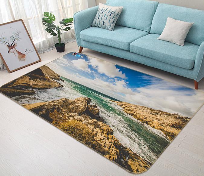 3D Sea Stone 044 Non Slip Rug Mat Mat AJ Creativity Home 