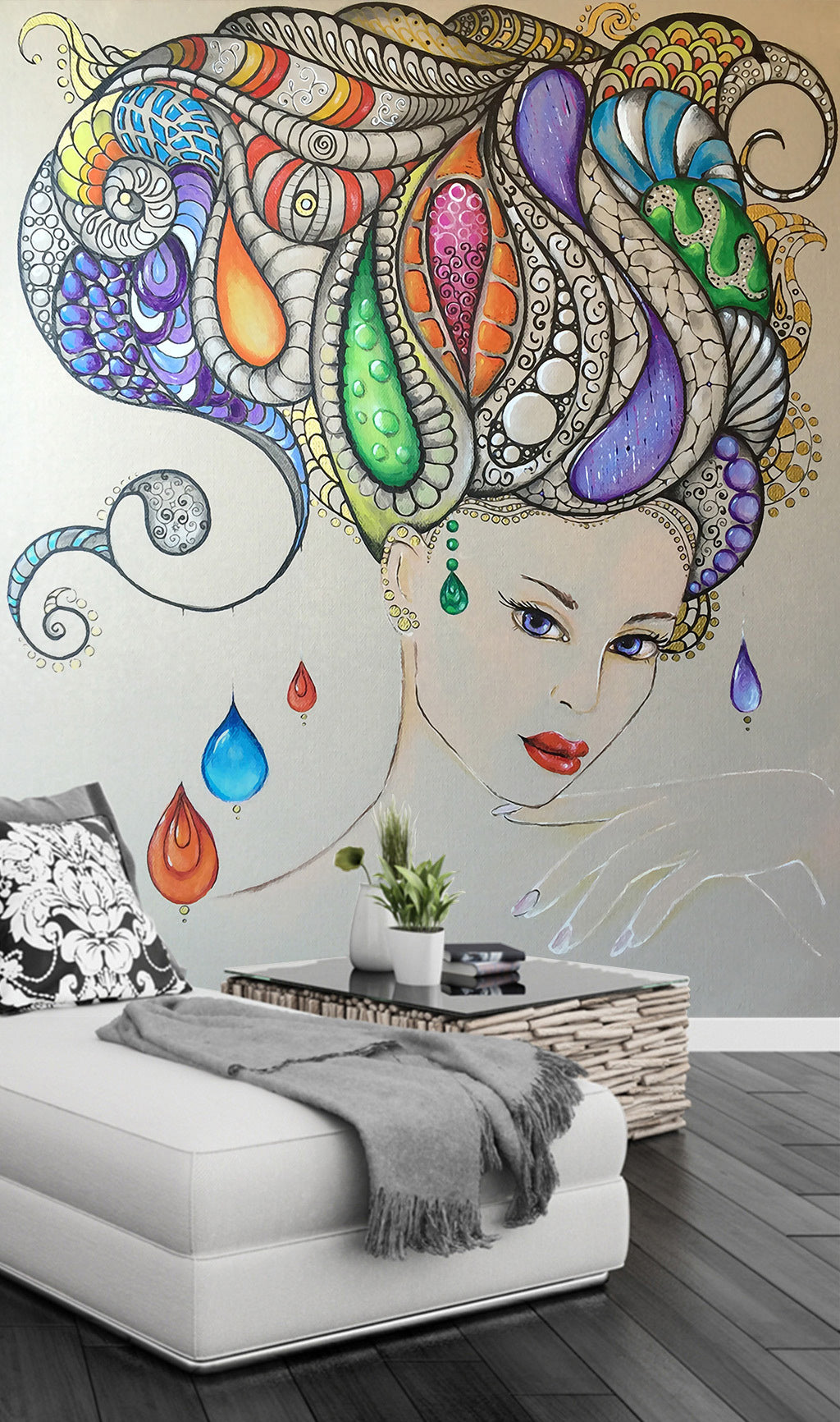 3D Hand Painted WG124 Wall Murals
