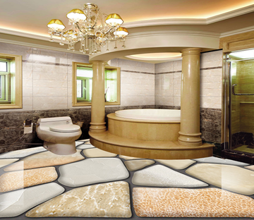 3D Big Stone 140 Floor Mural Wallpaper AJ Wallpaper 2 
