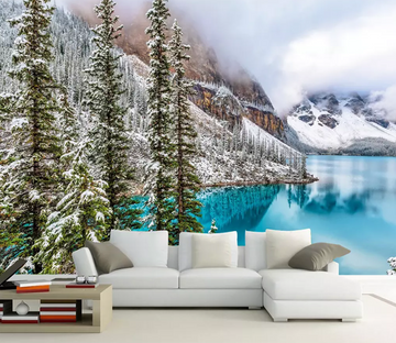 3D Snow Tree River 1061 Wallpaper AJ Wallpaper 2 