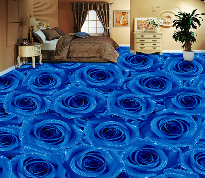 3D Blue Enchantress 208 Floor Mural Wallpaper AJ Wallpaper 2 