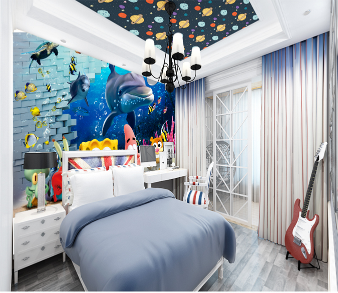 3D Cute Dolphin 262 Wallpaper AJ Wallpaper 