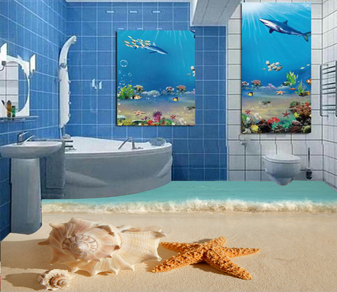3D Beach Snail 207 Floor Mural Wallpaper AJ Wallpaper 2 