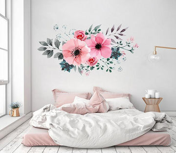 3D Big Red Flower 083 Wall Stickers Wallpaper AJ Wallpaper 