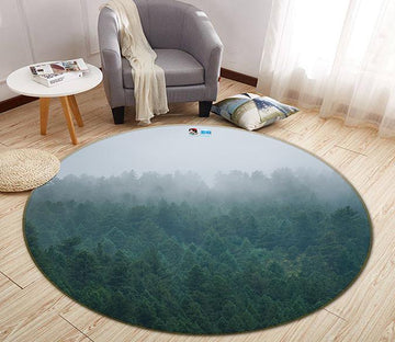3D Fog Forest 183 Round Non Slip Rug Mat Mat AJ Creativity Home 