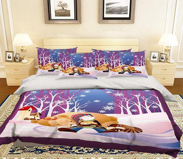 3D Harmonious Bear 137 Bed Pillowcases Quilt Wallpaper AJ Wallpaper 