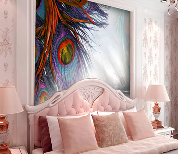 3D Red Peacock Feather 1360 Wallpaper AJ Wallpaper 2 