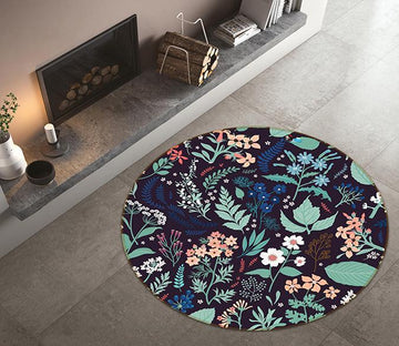 3D Various Small Flowers 291 Round Non Slip Rug Mat Mat AJ Creativity Home 