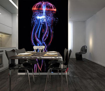 3D Red Jellyfish Swimming 014 Wallpaper AJ Wallpaper 