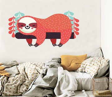 3D Red Sloth 190 Wall Stickers Wallpaper AJ Wallpaper 