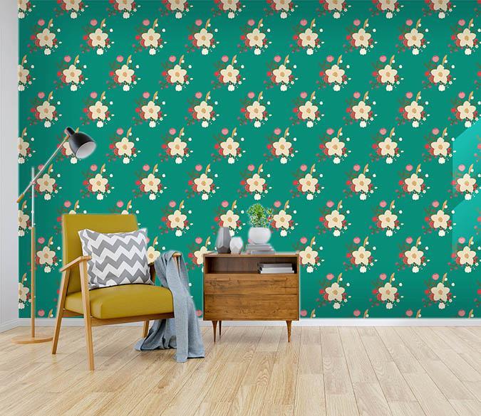 3D Small Flowers 007 Wallpaper AJ Wallpaper 