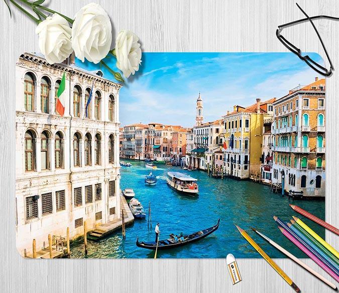 3D Venice Town 180 Desk Mat Mat AJ Creativity Home 
