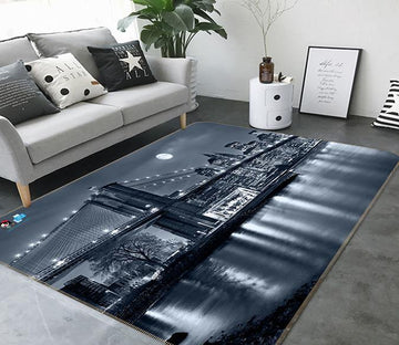 3D Night Bridge 677 Non Slip Rug Mat Mat AJ Creativity Home 