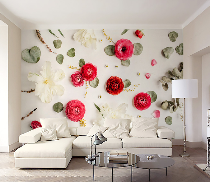 3D Bright Flowers 054 Wallpaper AJ Wallpaper 