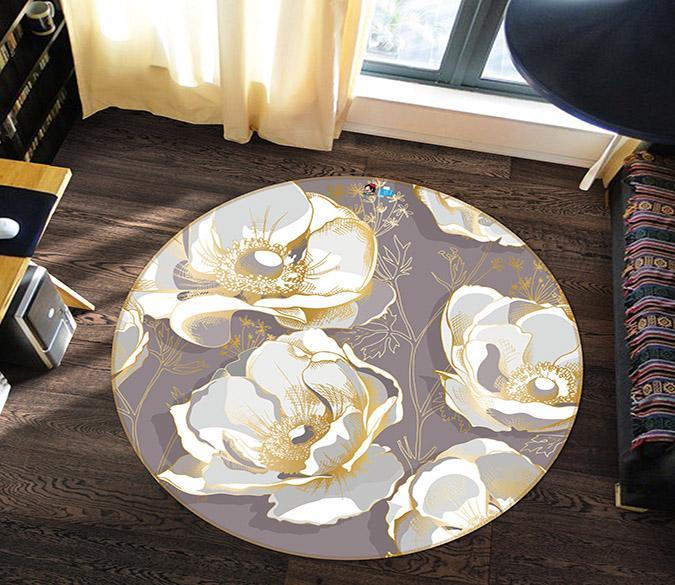 3D Phnom Penh Flower 296 Round Non Slip Rug Mat Mat AJ Creativity Home 