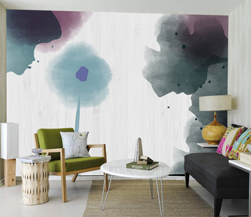 3D Ink Lotus Leafs 056 Wallpaper AJ Wallpaper 