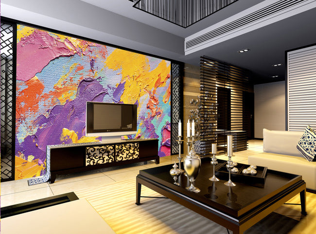 3D Colored Paint WG284 Wall Murals