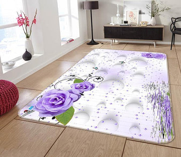 3D Dew Flower 734 Non Slip Rug Mat Mat AJ Creativity Home 