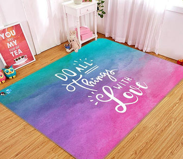 3D Powder Gradient 244 Non Slip Rug Mat Mat AJ Creativity Home 
