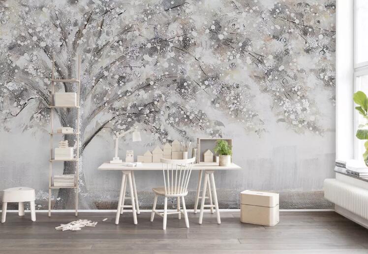 3D Small White Flower WG61 Wall Murals Wallpaper AJ Wallpaper 2 