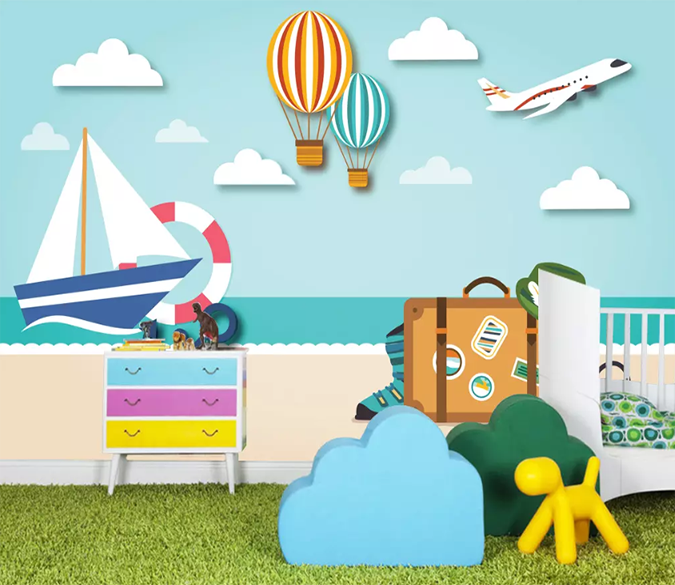 3D Box Ship Lifebuoy 1151 Wallpaper AJ Wallpaper 2 