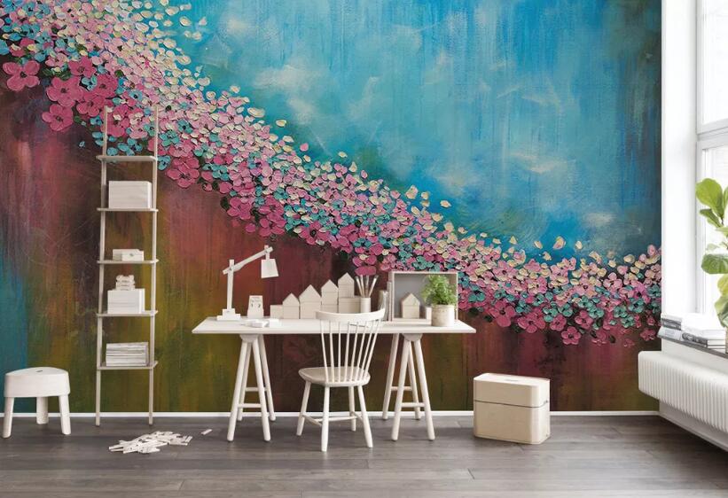 3D Colored Petals 311 Wall Murals Wallpaper AJ Wallpaper 2 